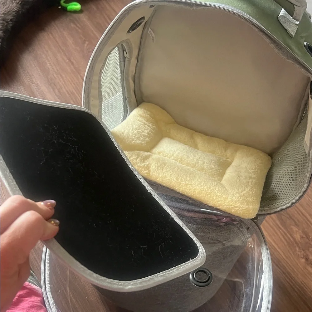 Green Bubble Pet Carrier Backpack with Clear Dome